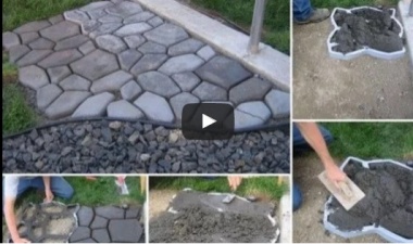 Бетонная садовая дорожка своими руками. Видео урок.
